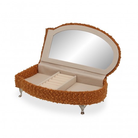 BOÎTE À BIJOUX CHAISE LONGUE MOUTARDE
