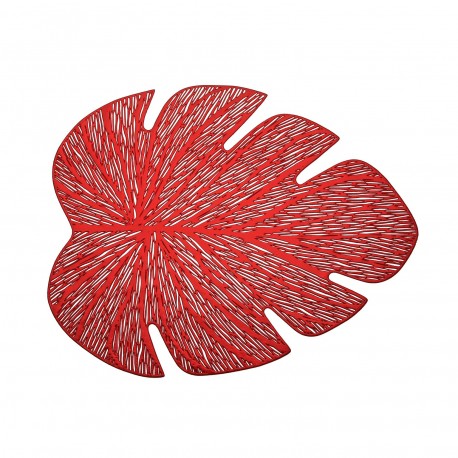 DESSOUS DE PLAT FEUILLE ROUGE