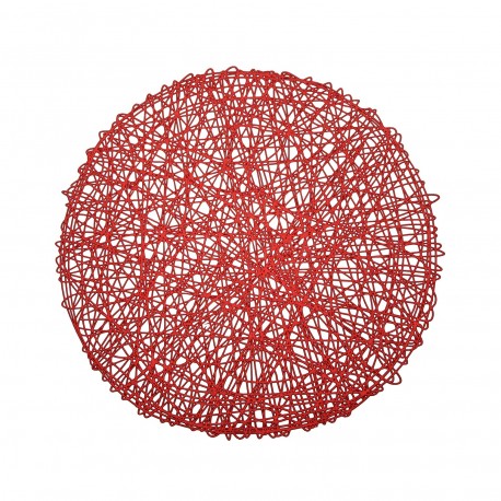 DESSOUS DE PLAT ROND ROUGE
