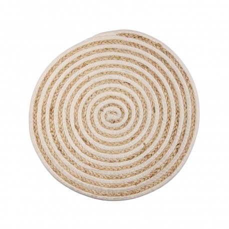 DESSOUS DE PLAT ROND BLANC