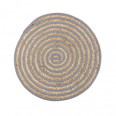 DESSOUS DE PLAT ROND GRIS