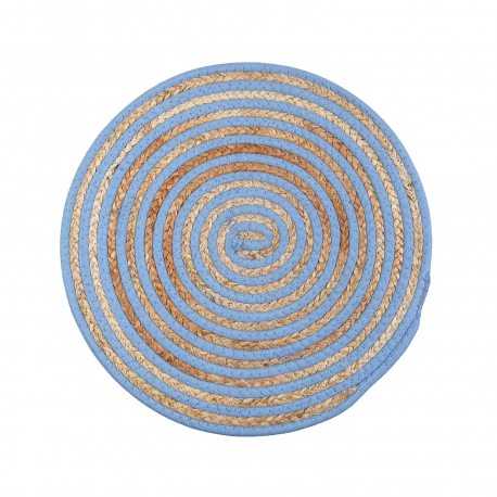 DESSOUS DE PLAT ROND BLEU