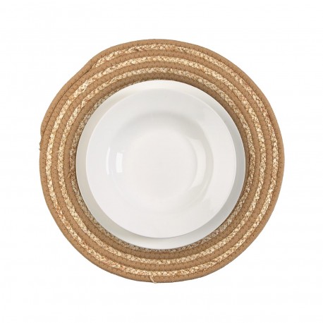 DESSOUS DE PLAT ROND BEIGE