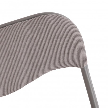 CHAISE PLIANTE LIRA VELOURS GRIS