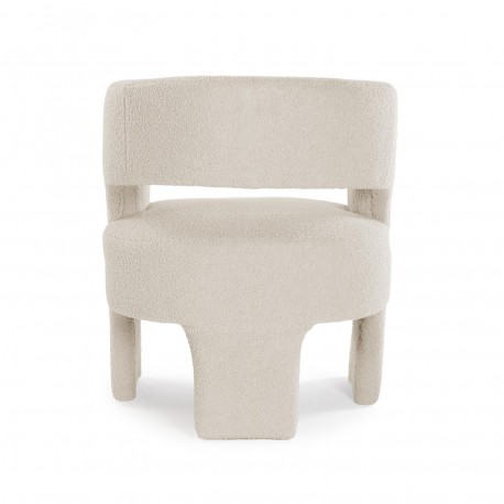 FAUTEUIL NASSER EN LAINE BLANC FAUTEUIL NASSER EN LAINE BLANC