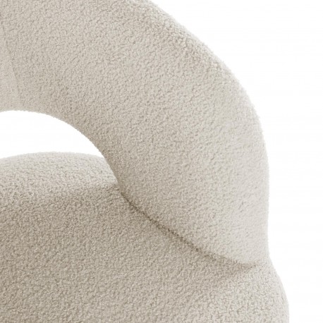 FAUTEUIL NASSER EN LAINE BLANC FAUTEUIL NASSER EN LAINE BLANC