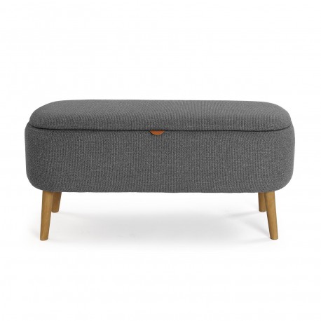 BANC DE LIT MANIKO GRIS FONCÉ