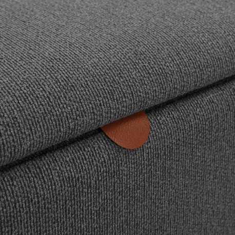 BANC DE LIT MANIKO GRIS FONCÉ