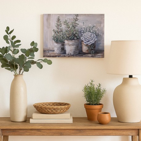TABLEAU TOILE VASES 30 X 40