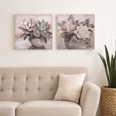 TABLEAU ASSORTIMENT FLEURS 40 X 40