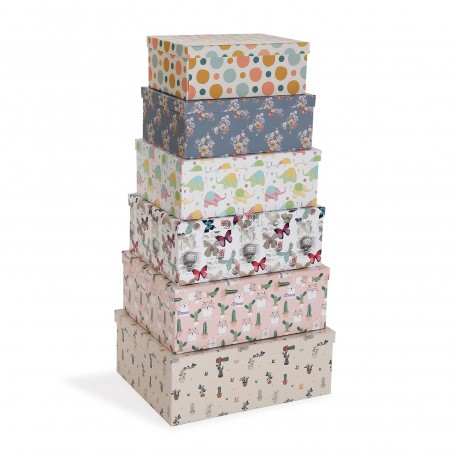 SET 6 CAJAS DECORADAS SET 6 CAJAS DECORADAS