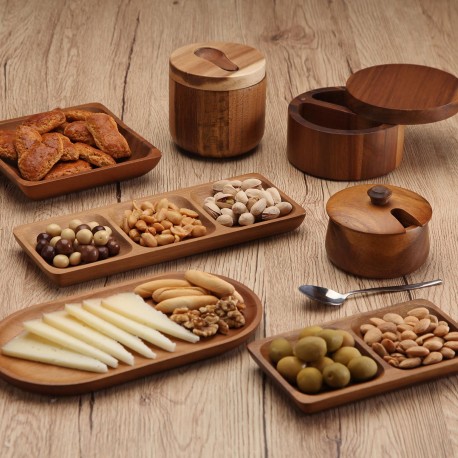 SALIÈRE RONDE EN ACACIA