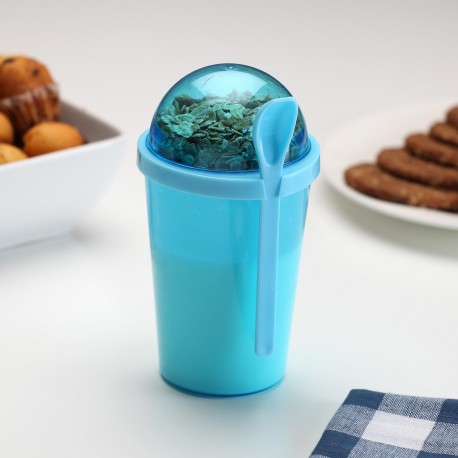 VERRE ALIMENTS CUILLÈRE BLEU