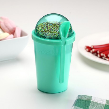 VERRE ALIMENTS CUILLÈRE VERT