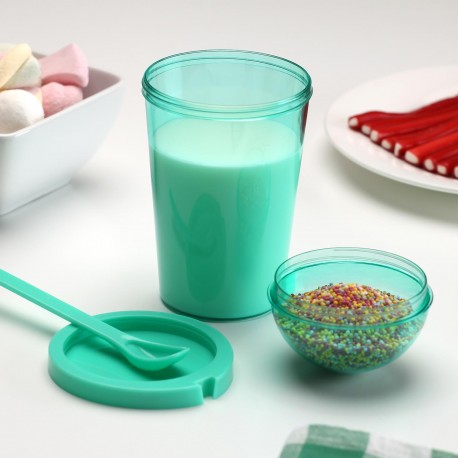 VERRE ALIMENTS CUILLÈRE VERT