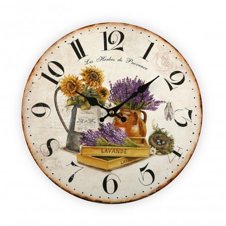 HORLOGE FLEURS 28CM