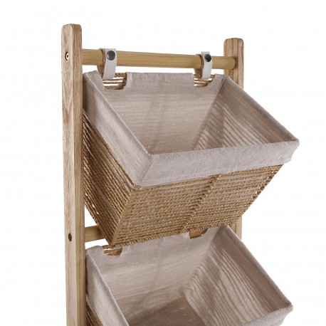 MEUBLE SALLE DE BAIN 3 PANIERS MARRON ZENIT