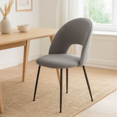 CHAISE RIGLOS GRIS CLAIR