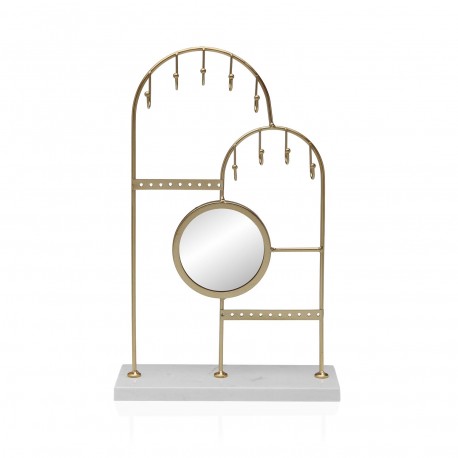 BOÎTE À BIJOUX DORÉE AVEC MIROIR ROND BOÎTE À BIJOUX DORÉE AVEC MIROIR ROND