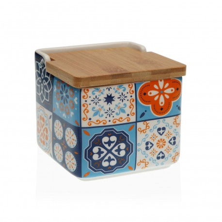 SALIÈRE CÉRAMIQUE ORANGE MOSAI