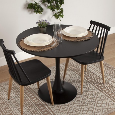 TABLE NOIRE MEERA 100 CM