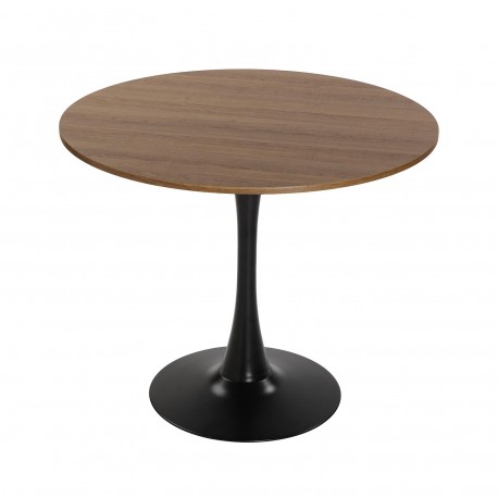 TABLE NOIRE ET BOIS MEERA 100 CM