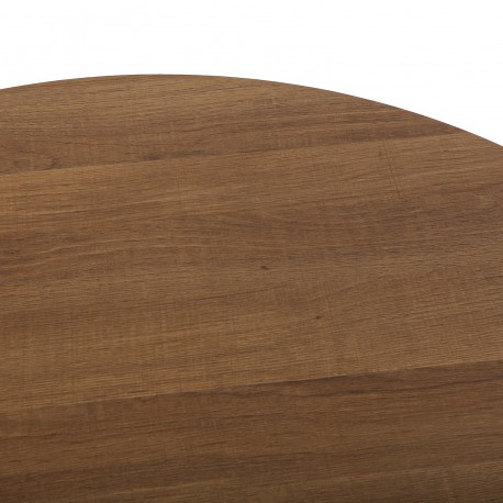 TABLE NOIRE ET BOIS MEERA 100 CM