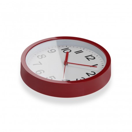 HORLOGE MURALE ROUGE 22 CM HORLOGE MURALE ROUGE 22 CM