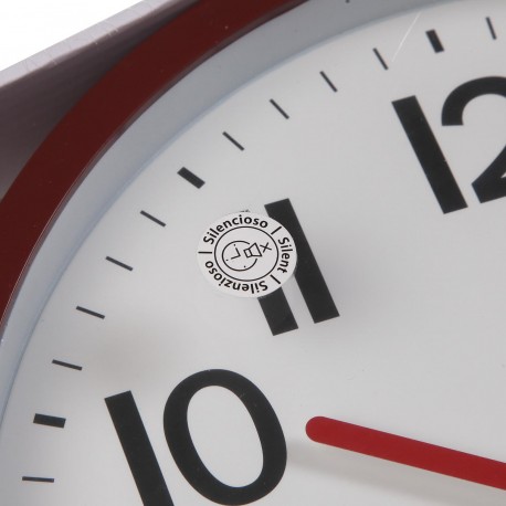 HORLOGE MURALE ROUGE 22 CM HORLOGE MURALE ROUGE 22 CM