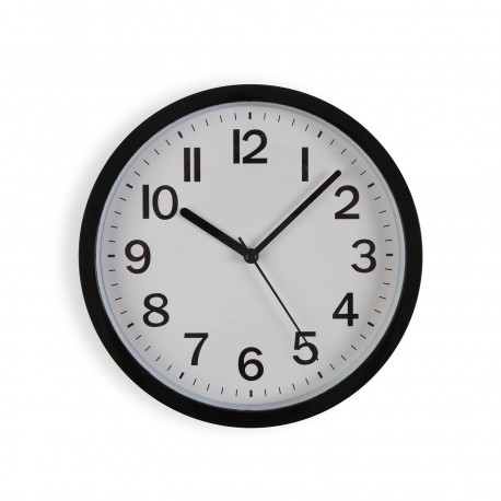 HORLOGE MURALE NOIRE 22 CM HORLOGE MURALE NOIRE 22 CM