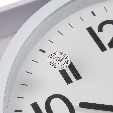 HORLOGE MURALE BLANCHE 22 CM HORLOGE MURALE BLANCHE 22 CM