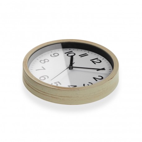 HORLOGE MURALE SIMIL BOIS 22 CM