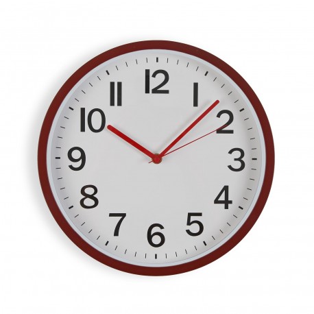 HORLOGE MURALE ROUGE 30 CM