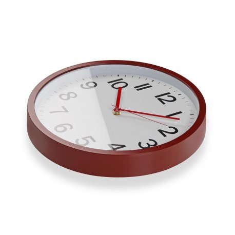 HORLOGE MURALE ROUGE 30 CM