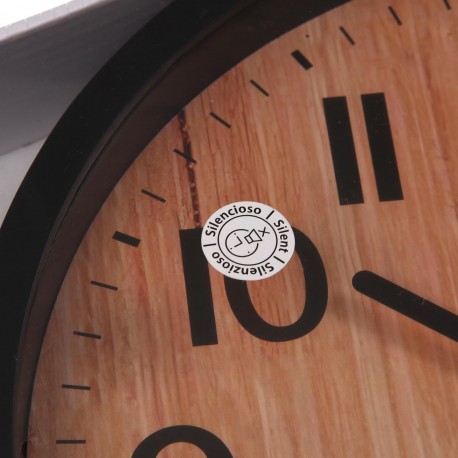 HORLOGE MURALE EFFET BOIS 30 CM