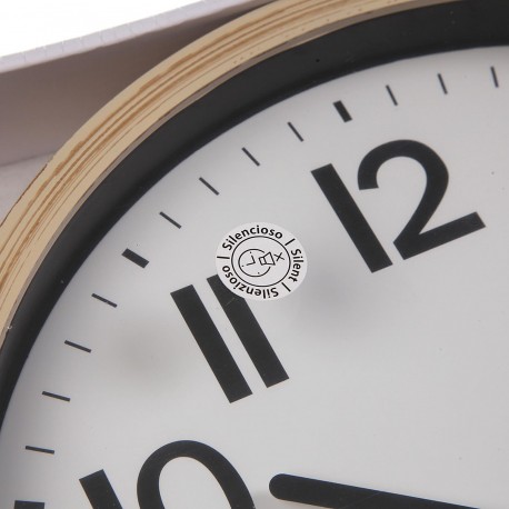 HORLOGE MURALE SIMIL BOIS 30 CM