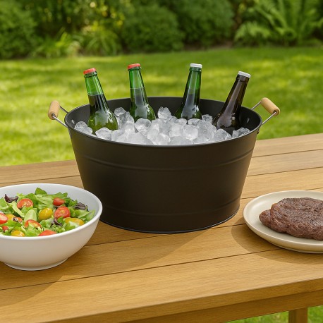 SEAU À GLACE NOIR TABITHA