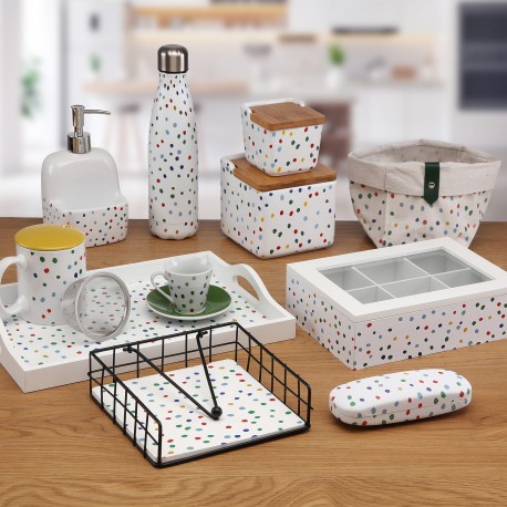 SET 6 TASSES CAFÉ ASSIETTE DOTTY