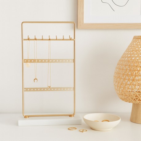 BOÎTE À BIJOUX DORÉE AVEC BASE