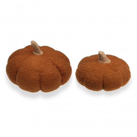 COUSSIN CITROUILLE CAMEL L AVEC REMBOURRAGE