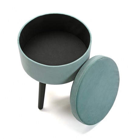 POUF VELOURS AGUAMARINA