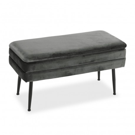 BANC DE LIT GRIS OTTOMAN