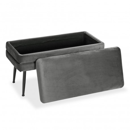 BANC DE LIT GRIS OTTOMAN