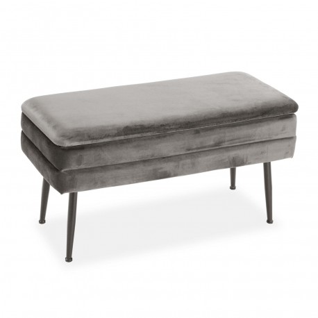 BANC DE LIT GRIS OTTOMAN