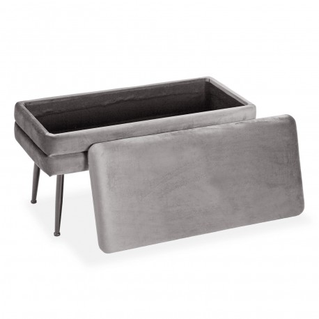 BANC DE LIT GRIS OTTOMAN