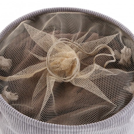 PANIER À LINGE CORDUROY GRIS C