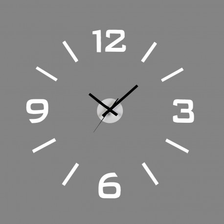 HORLOGE AUTOCOLLANT BLANCHE