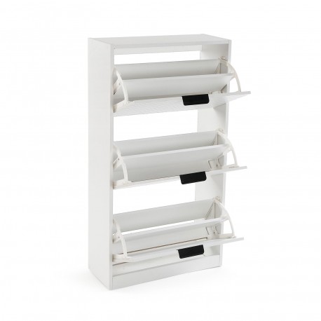 MEUBLE À CHAUSSURES 3 TIROIRS BLANC