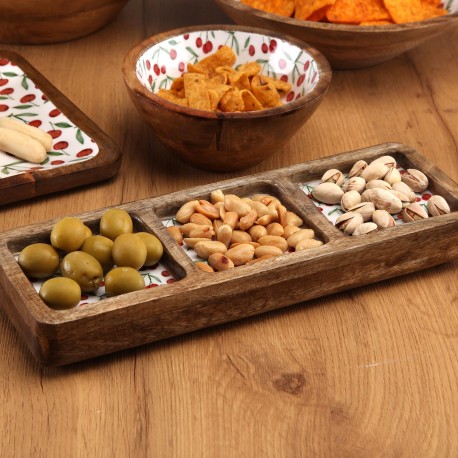 RAVIER TROIS COMPARTIMENTS CHERRIES