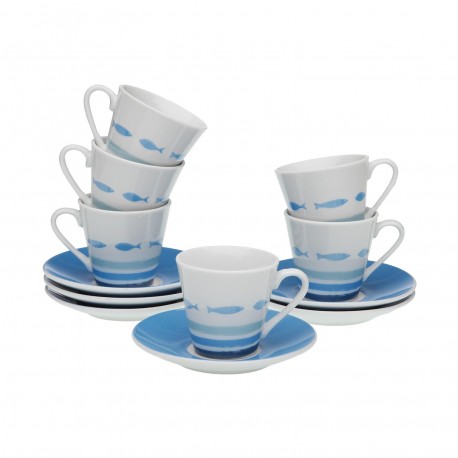 SET 6 TASSES CAFÉ OCEANIC
